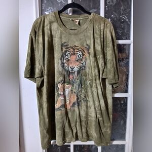 Vintage Y2K 2006 The Mountain Tiger Cub  Wildlife Nature Tie Dye Shirt -Large